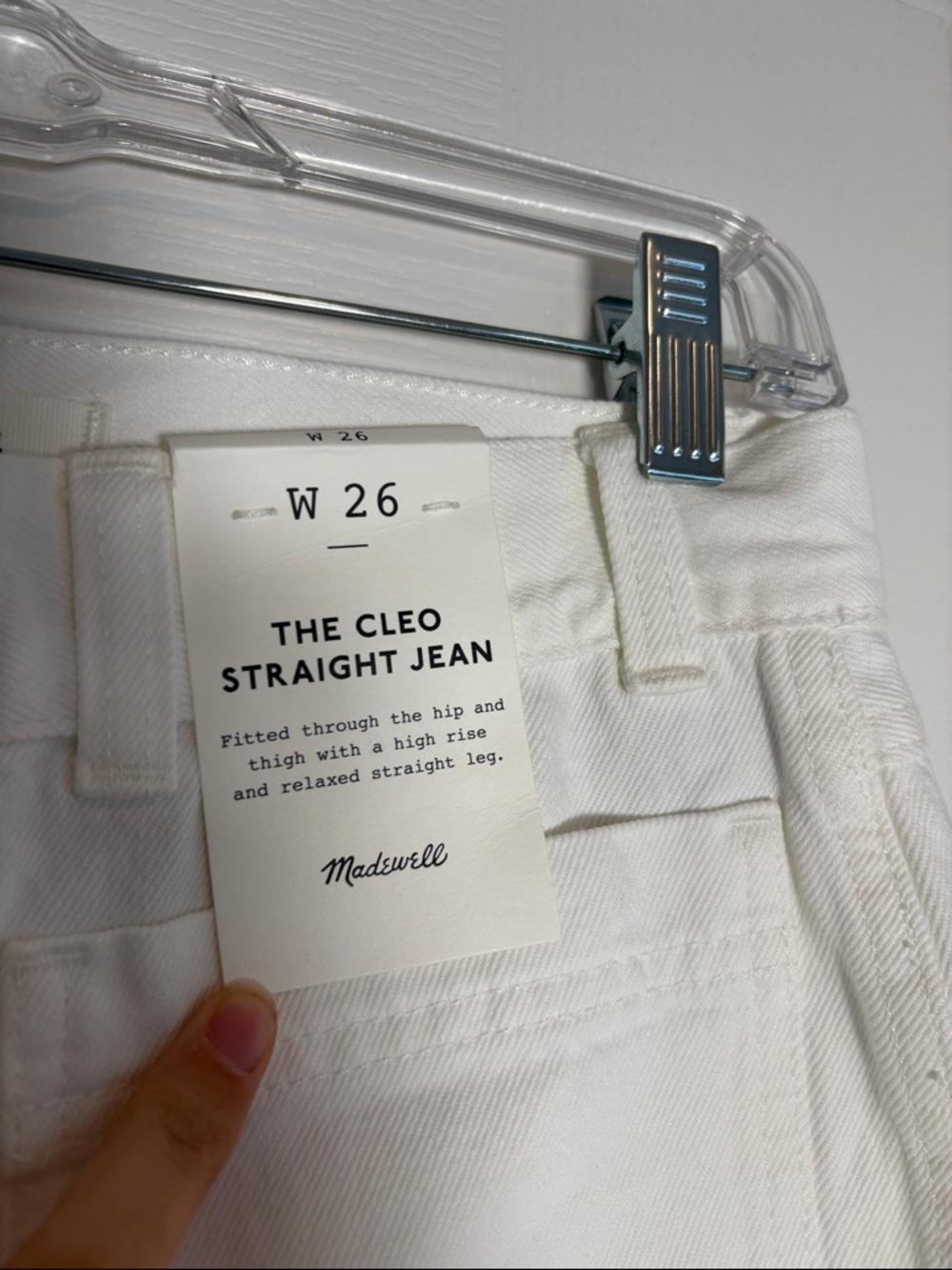 NWT - Madewell Cleo Straight Jean - White - Picture 7 of 13